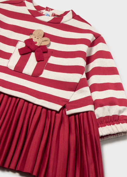 Mayoral Vestido combinado felpa bebé