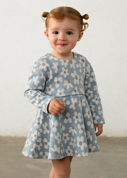 Mayoral Vestido estampado jacquard bebé