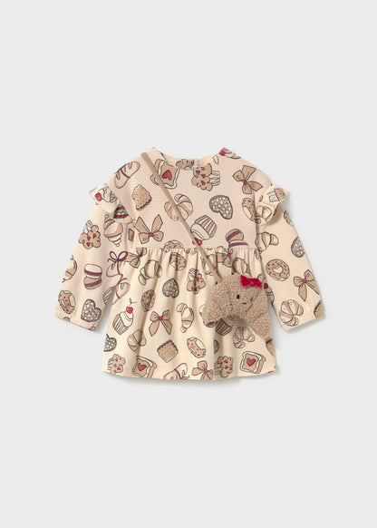 Mayoral Vestido estampado com bolsa bebé