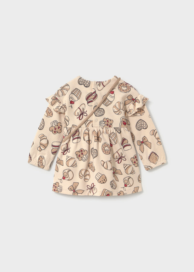 Mayoral Vestido estampado com bolsa bebé