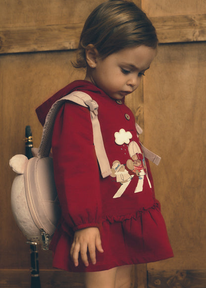 Mayoral Vestido com capuz folhos bebé