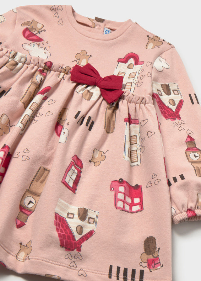 Mayoral Vestido laço estampado bebé