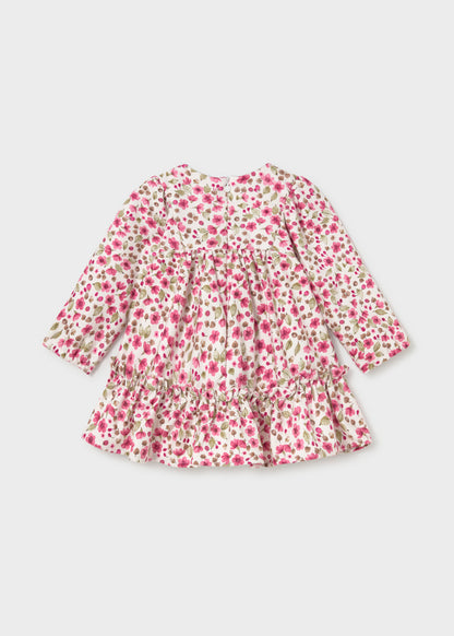 Mayoral Vestido veludo estampado bebé