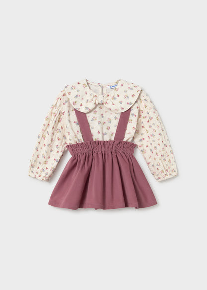 Mayoral Conjunto saia alças e blusa bebé