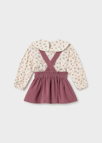Mayoral Conjunto saia alças e blusa bebé