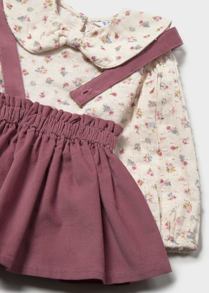 Mayoral Conjunto saia alças e blusa bebé