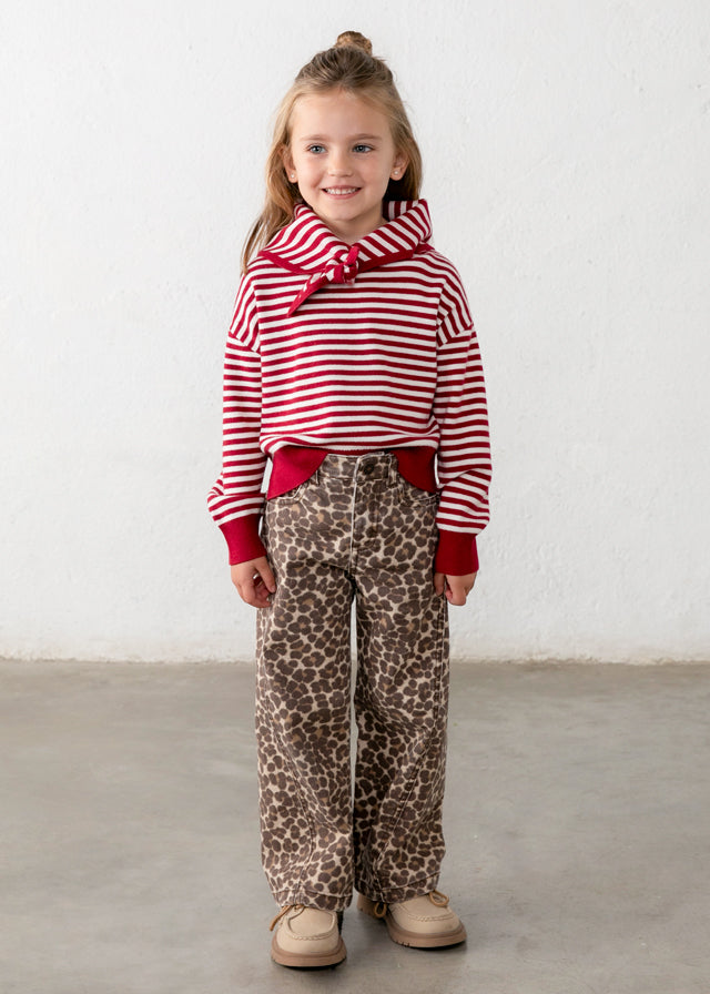Mayoral Camisola com lenço riscas menina