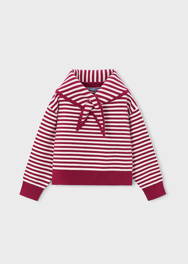 Mayoral Camisola com lenço riscas menina