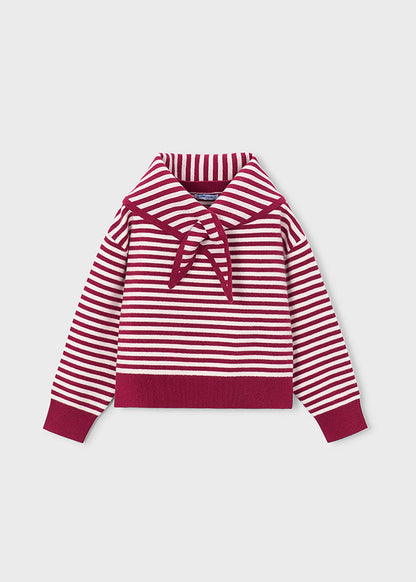 Mayoral Camisola com lenço riscas menina