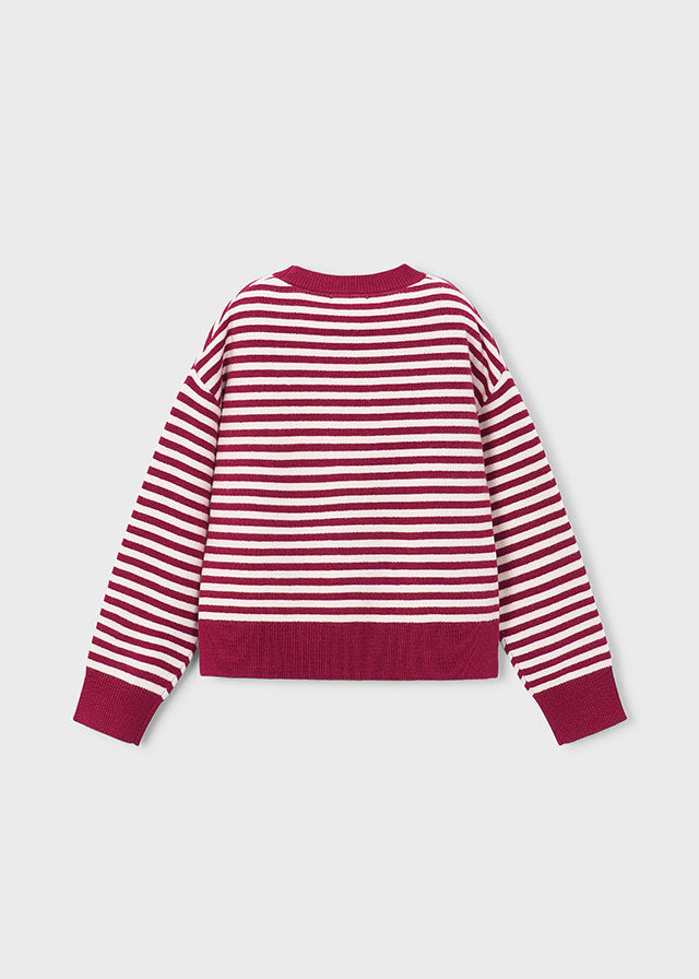 Mayoral Camisola com lenço riscas menina