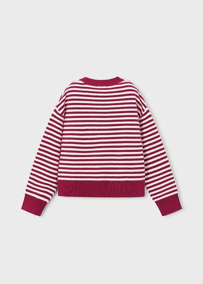 Mayoral Camisola com lenço riscas menina