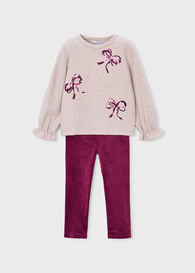 Mayoral Conjunto leggings e sweat laços menina