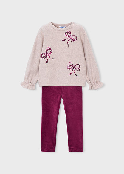 Mayoral Conjunto leggings e sweat laços menina