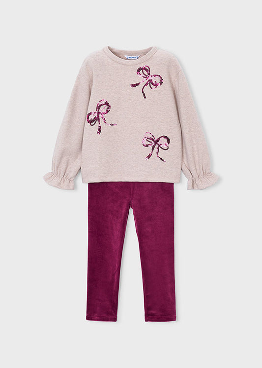 Mayoral Conjunto leggings e sweat laços menina