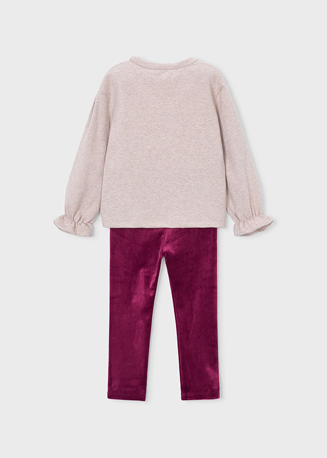 Mayoral Conjunto leggings e sweat laços menina