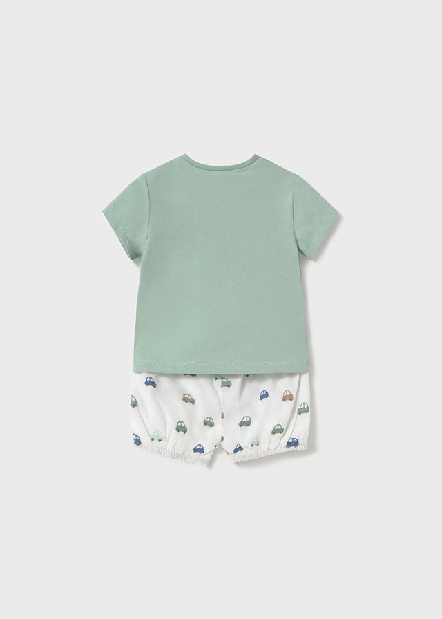Mayoral Conjunto calções cueca e t-shirt recém nascido