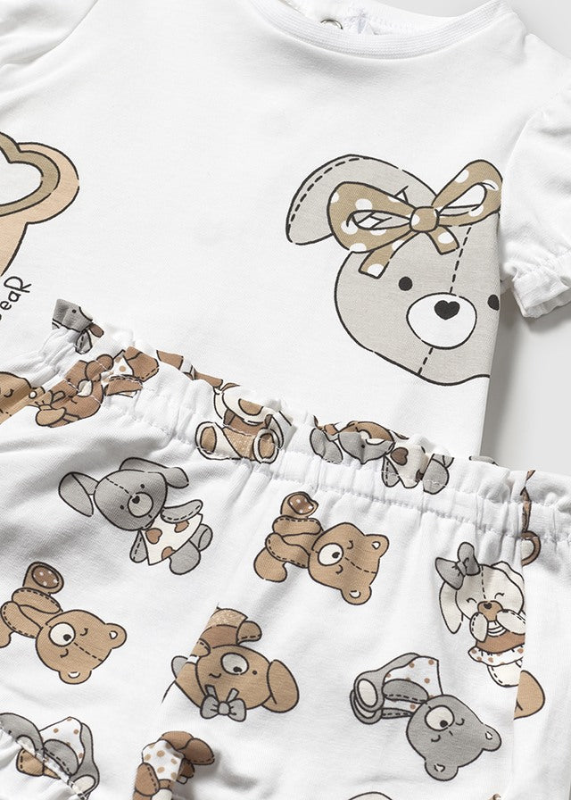 Mayoral Conjunto calções e t-shirt recém nascida