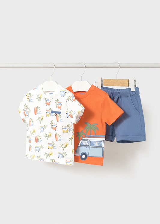 Mayoral Conjunto 3 peças estampado bebé