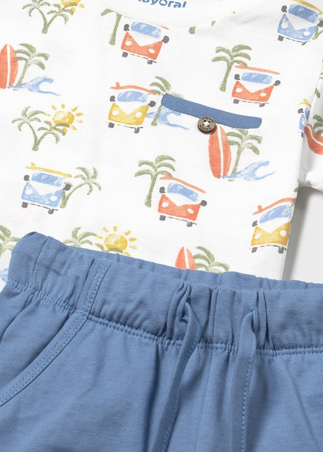 Mayoral Conjunto 3 peças estampado bebé