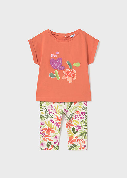 Mayoral Conjunto leggings estampado e t-shirt bebé