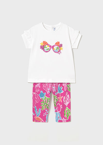Mayoral Conjunto leggings estampado e t-shirt bebé