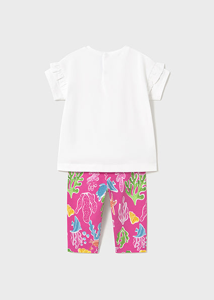 Mayoral Conjunto leggings estampado e t-shirt bebé