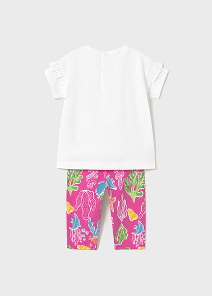 Mayoral Conjunto leggings estampado e t-shirt bebé