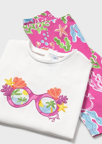 Mayoral Conjunto leggings estampado e t-shirt bebé