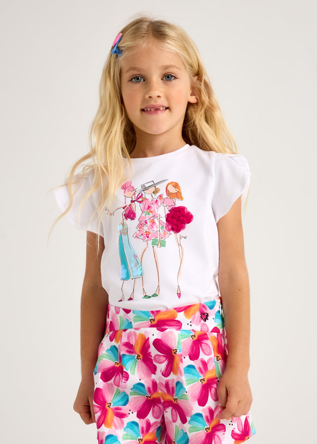 Mayoral T-shirt aplicações menina