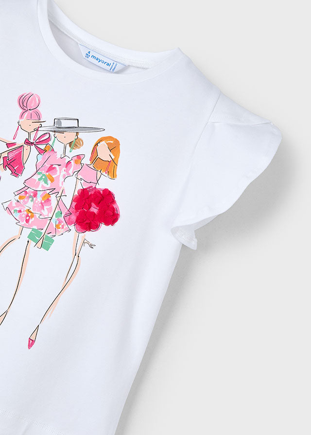 Mayoral T-shirt aplicações menina