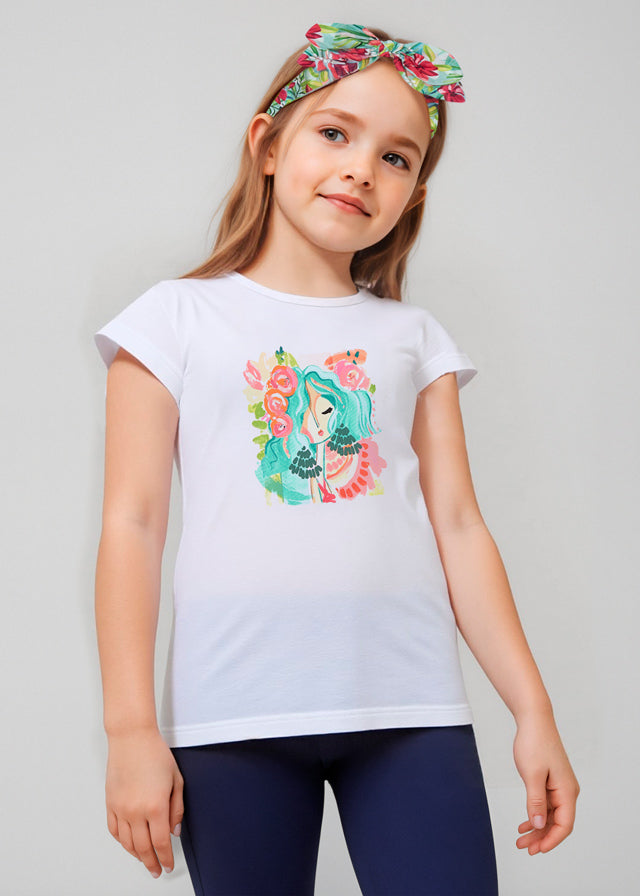 Mayoral T-shirt com fita menina