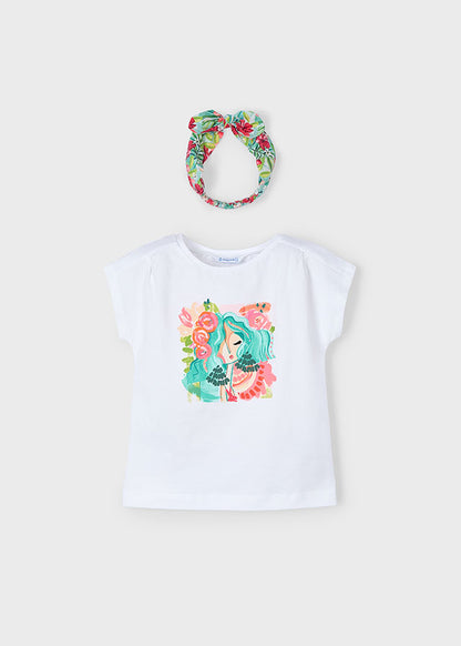 Mayoral T-shirt com fita menina