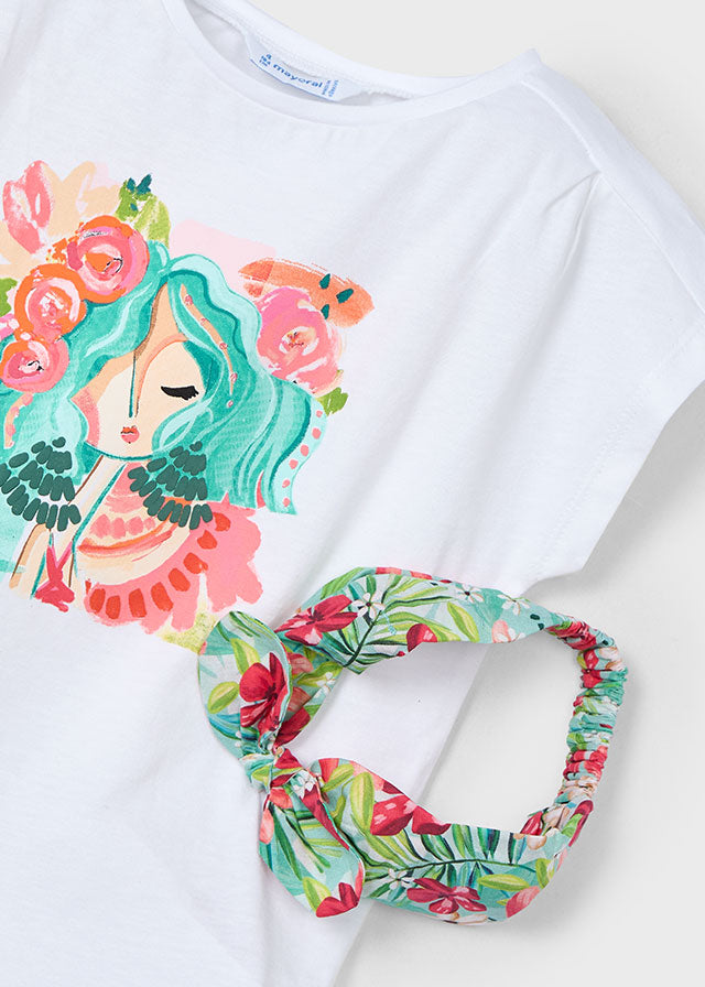 Mayoral T-shirt com fita menina
