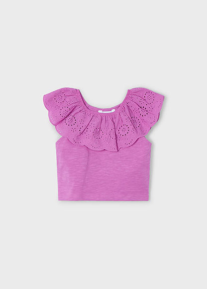 Mayoral T-shirt folho perfurado menina