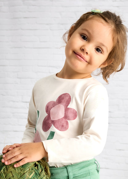 Mayoral Camisola manga comprida flores menina