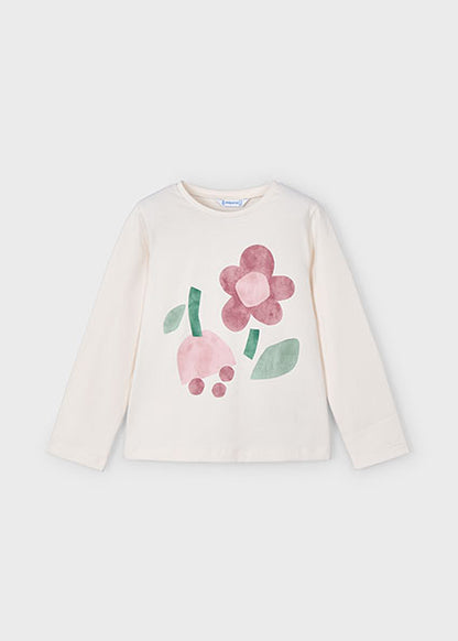 Mayoral Camisola manga comprida flores menina