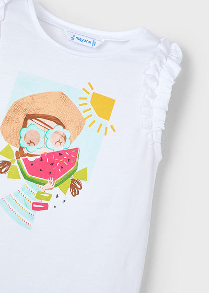 Mayoral T-shirt sem mangas menina