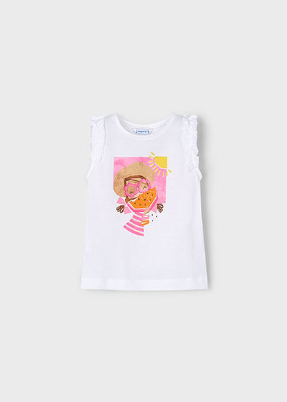 Mayoral T-shirt sem mangas menina