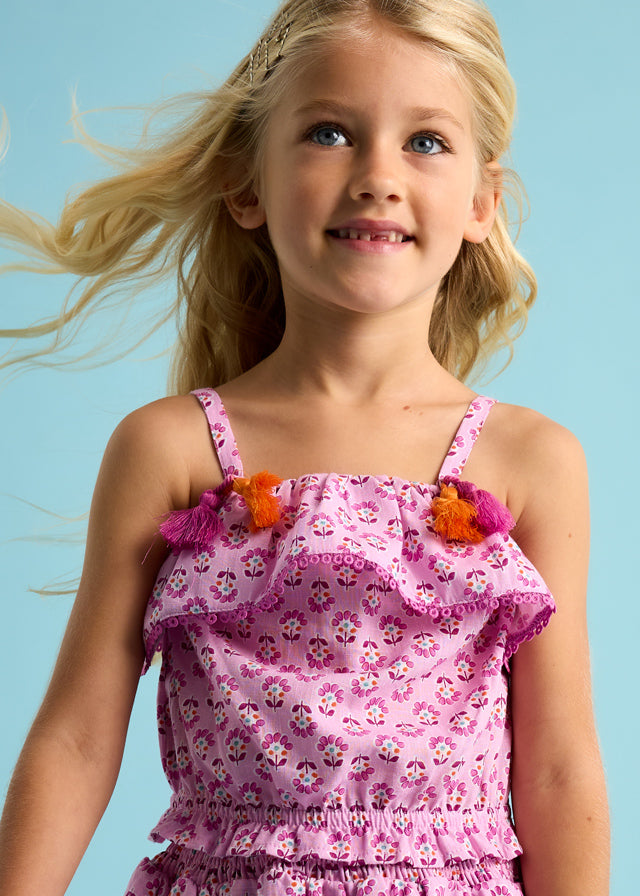 Mayoral Top estampado folho menina