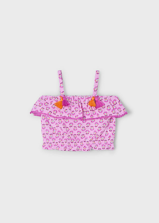 Mayoral Top estampado folho menina