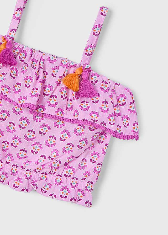 Mayoral Top estampado folho menina