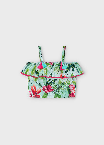 Mayoral Top estampado folho menina