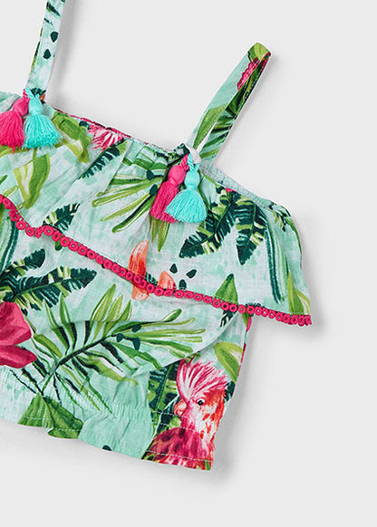 Mayoral Top estampado folho menina