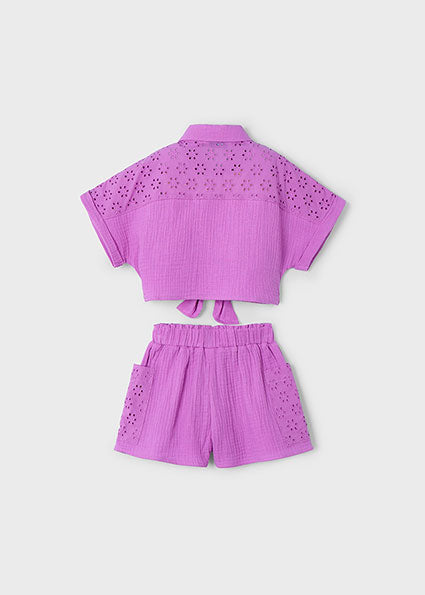 Mayoral Conjunto calção e blusa menina