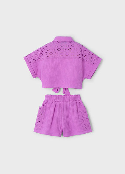 Mayoral Conjunto calção e blusa menina