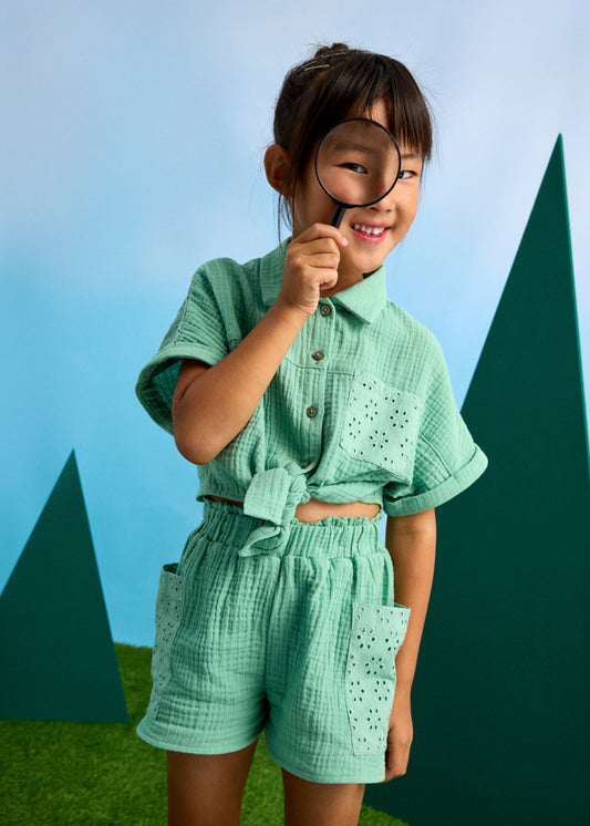 Mayoral Conjunto calção e blusa menina