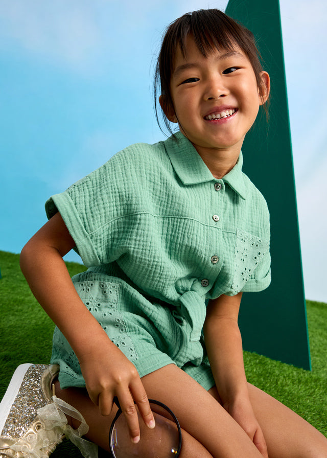 Mayoral Conjunto calção e blusa menina