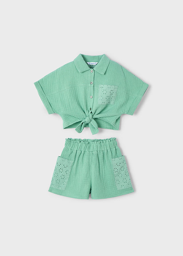 Mayoral Conjunto calção e blusa menina