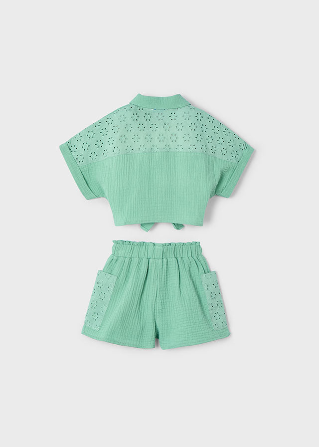 Mayoral Conjunto calção e blusa menina