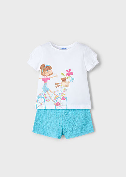 Mayoral Conjunto calção e t-shirt menina